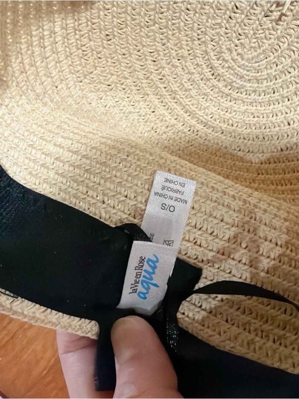 La Vie en Rose Aqua "Bon Voyage" Wide Brim Sun Hat - Picture 3 of 3